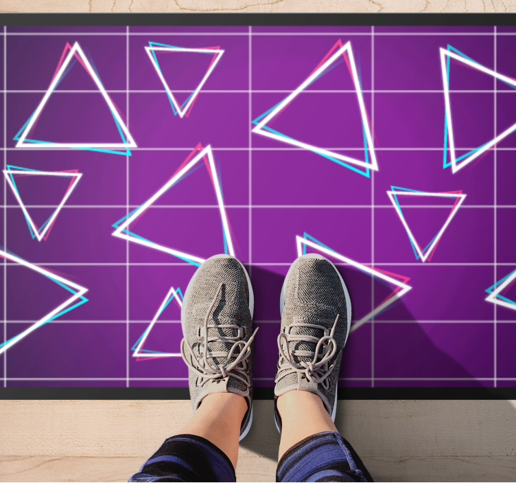 Vaporwave triangles vintage rug - TenStickers