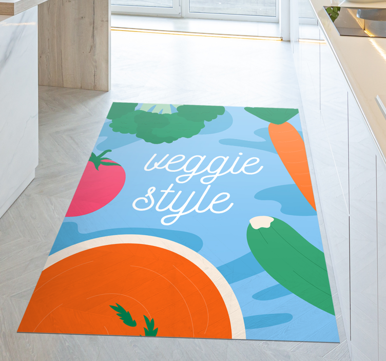Veggie Style kitchen vinyl rug - TenStickers