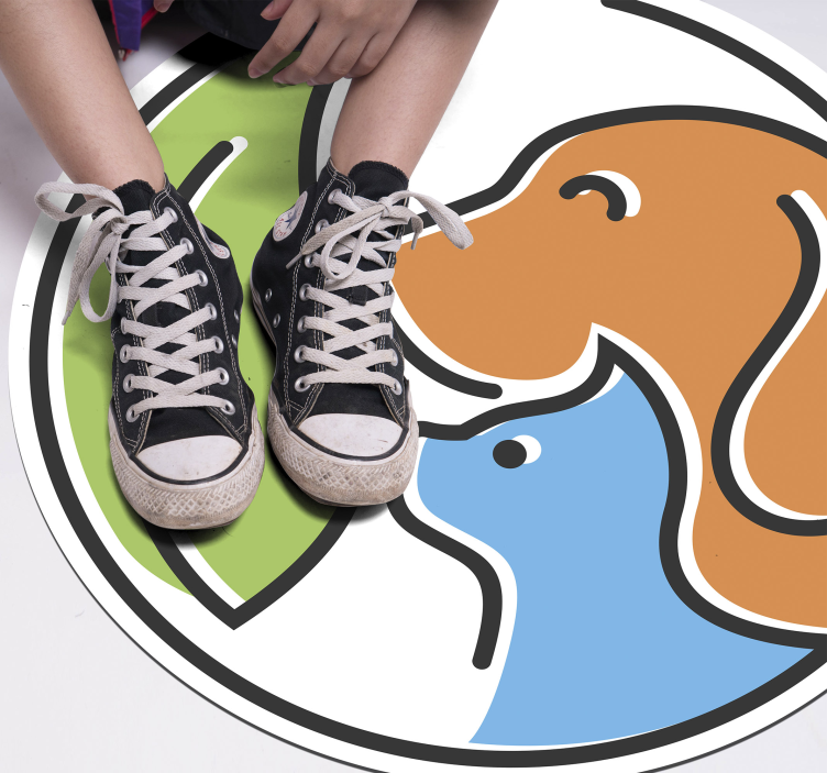 Conceptual animal faces animal vinyl rug - TenStickers