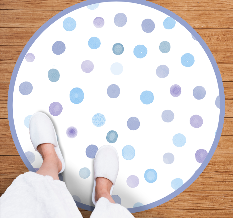 Vibrant Dotted Circles kids vinyl rug - TenStickers