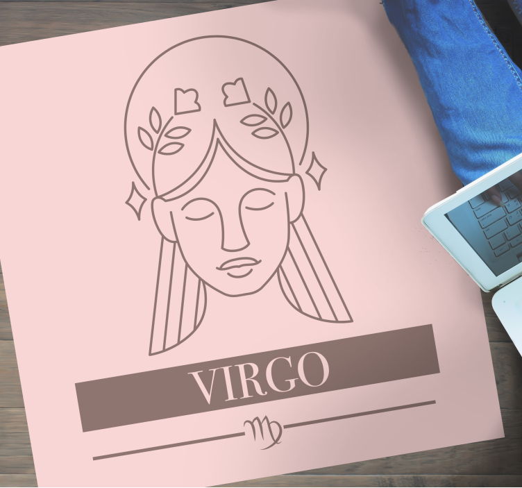 Virgo Zodiac Symbol custom rug - TenStickers