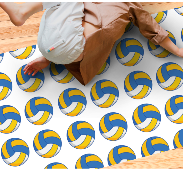 Volleyball balls teen vinyl rug - TenStickers
