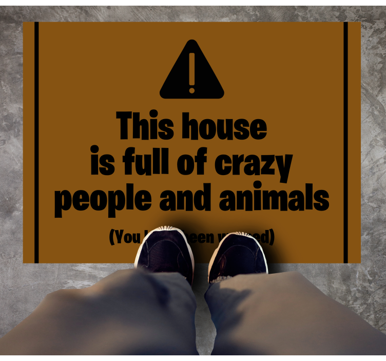 House full of crazy people custom rug - TenStickers