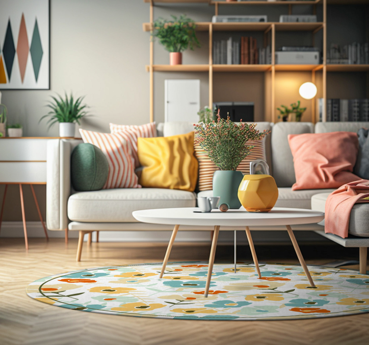 Watercolor FlowersWatercolor Flowers nature rug - TenStickers