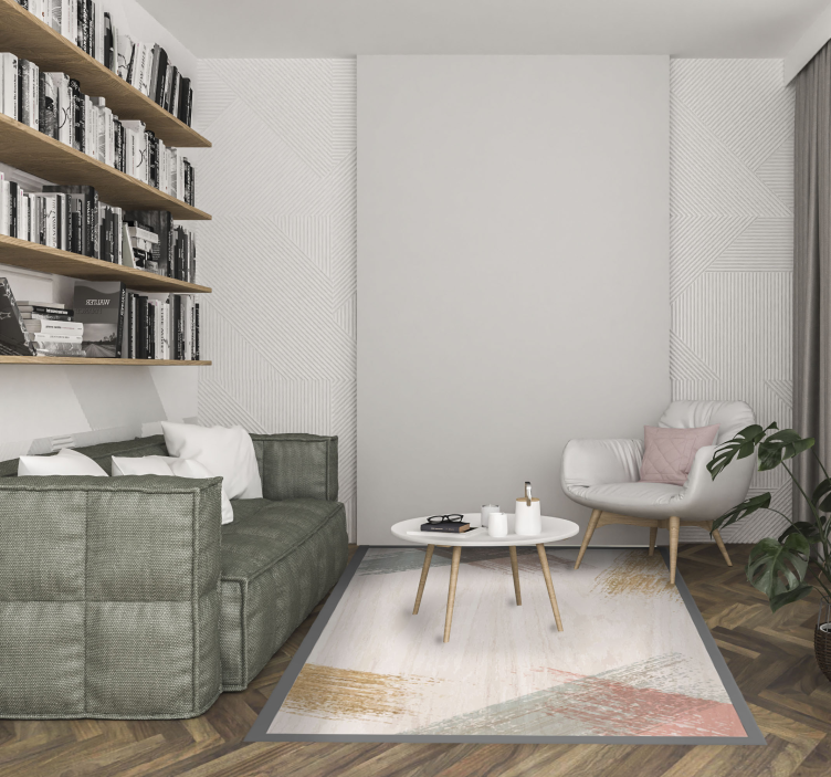 Woodblock effect vinyl rug - TenStickers