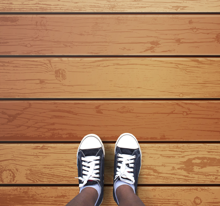 Wooden Plank Simulacrum wood effect vinyl rug - TenStickers