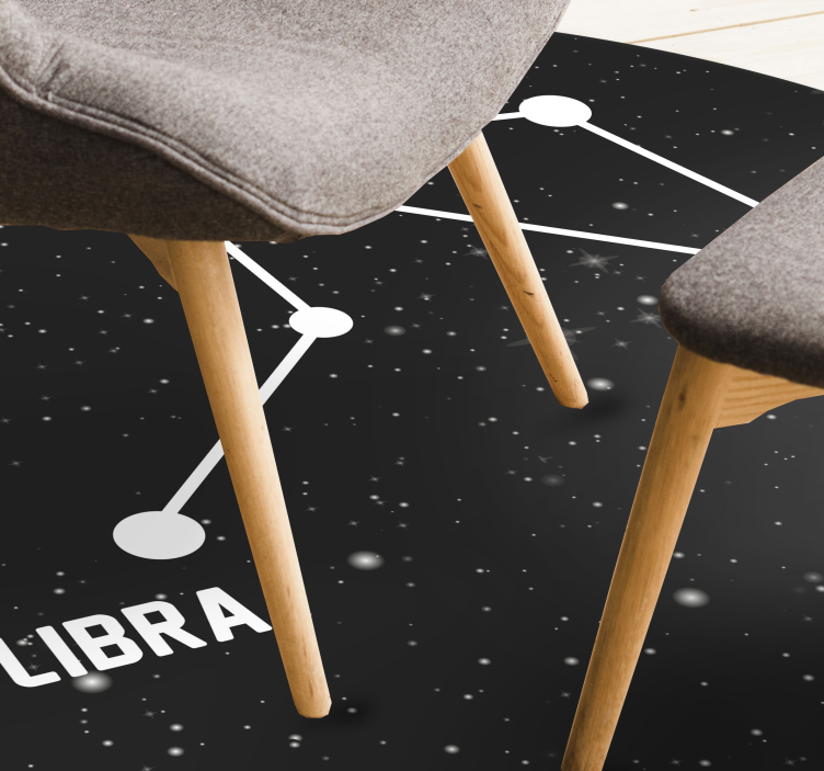 Zodiac sign Libra modern rug - TenStickers