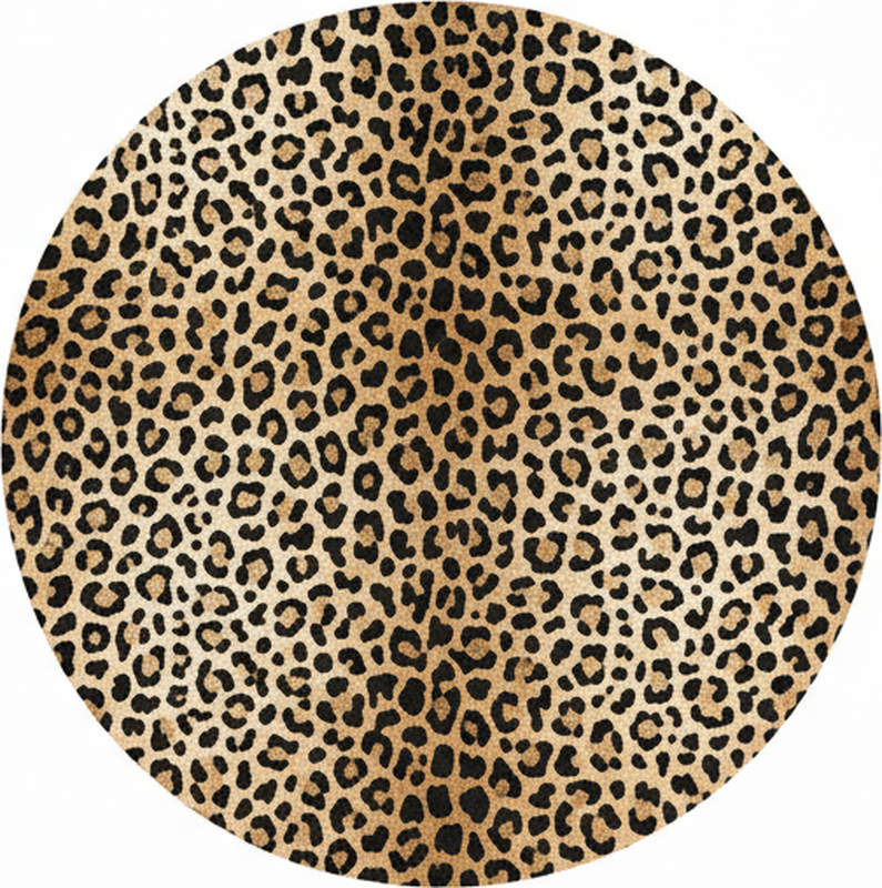 Living room vinyl rug in panther print - TenStickers