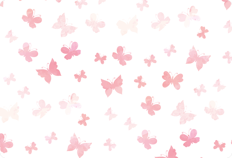 Animal vinyl rug with pastel flying butterflies - TenStickers