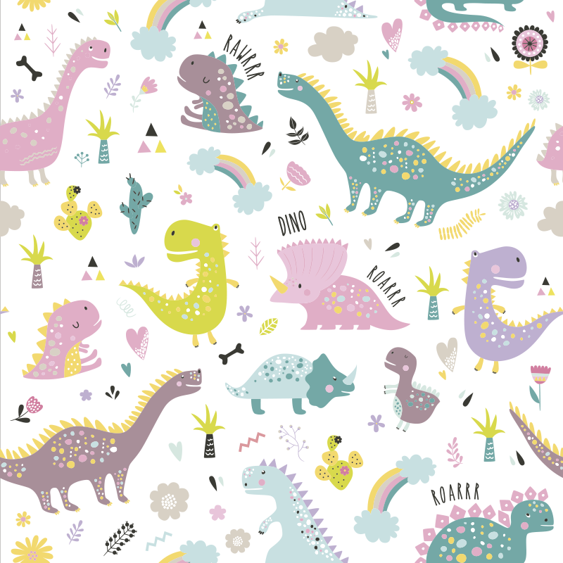 Dinosaur animal vinyl rug - TenStickers