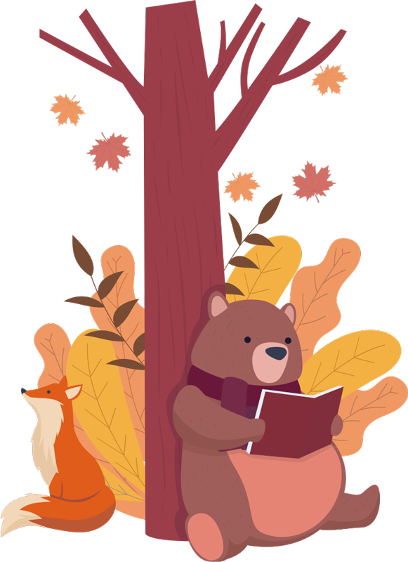 Animal vinyl rug with woodland creatures - TenStickers