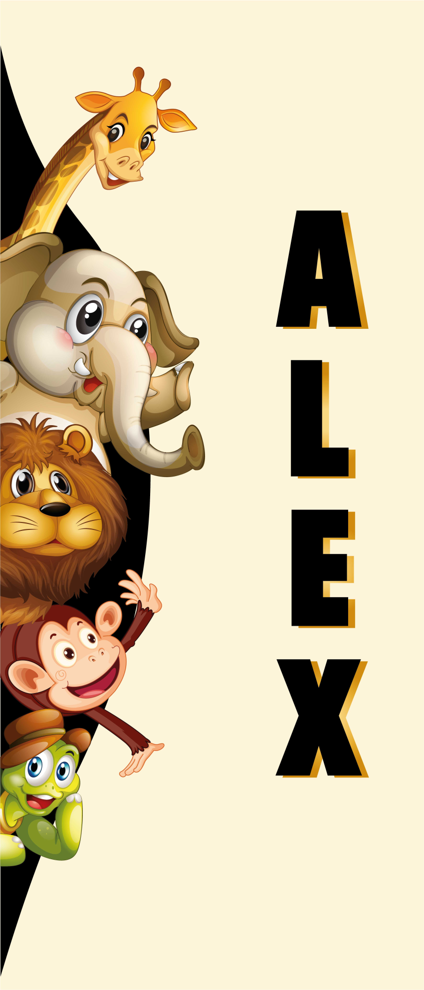 Animal vinyl rug 3d adorable creatures - TenStickers