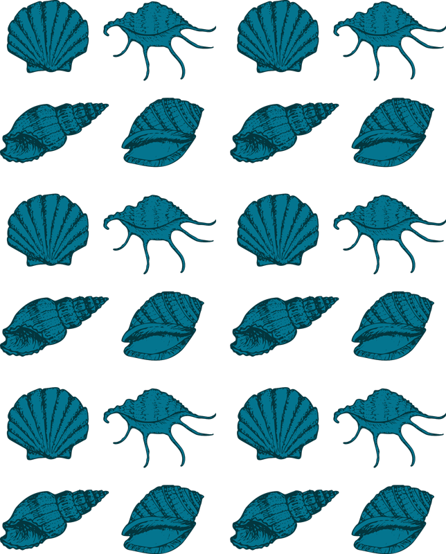 Seashell animals animal vinyl rug - TenStickers