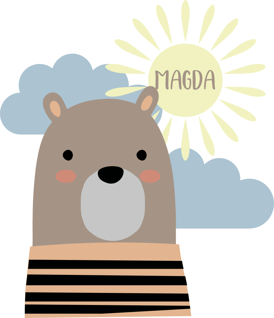 Customisable brown bear animal vinyl rug - TenStickers