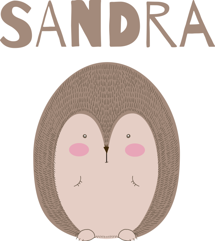 Cute hedgehog character animal vinyl rug - TenStickers