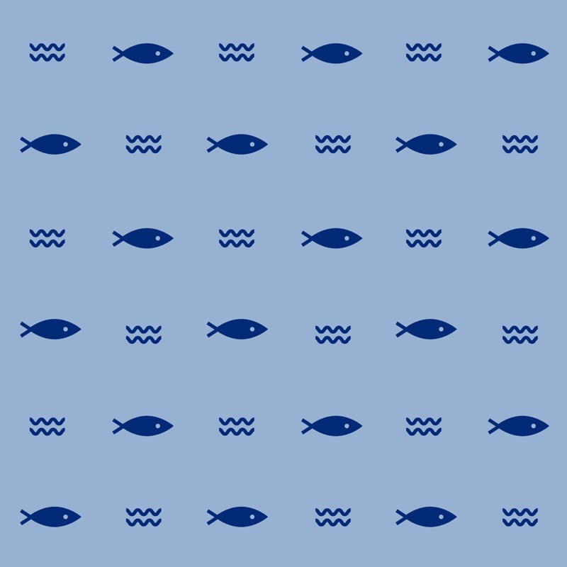 Animal vinyl rug with fish pattern design - TenStickers