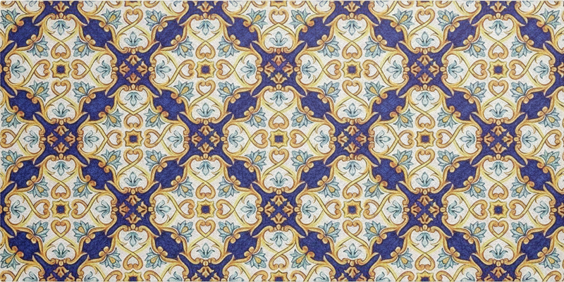 Kitchen vinyl rug in regal mediterranean style - TenStickers