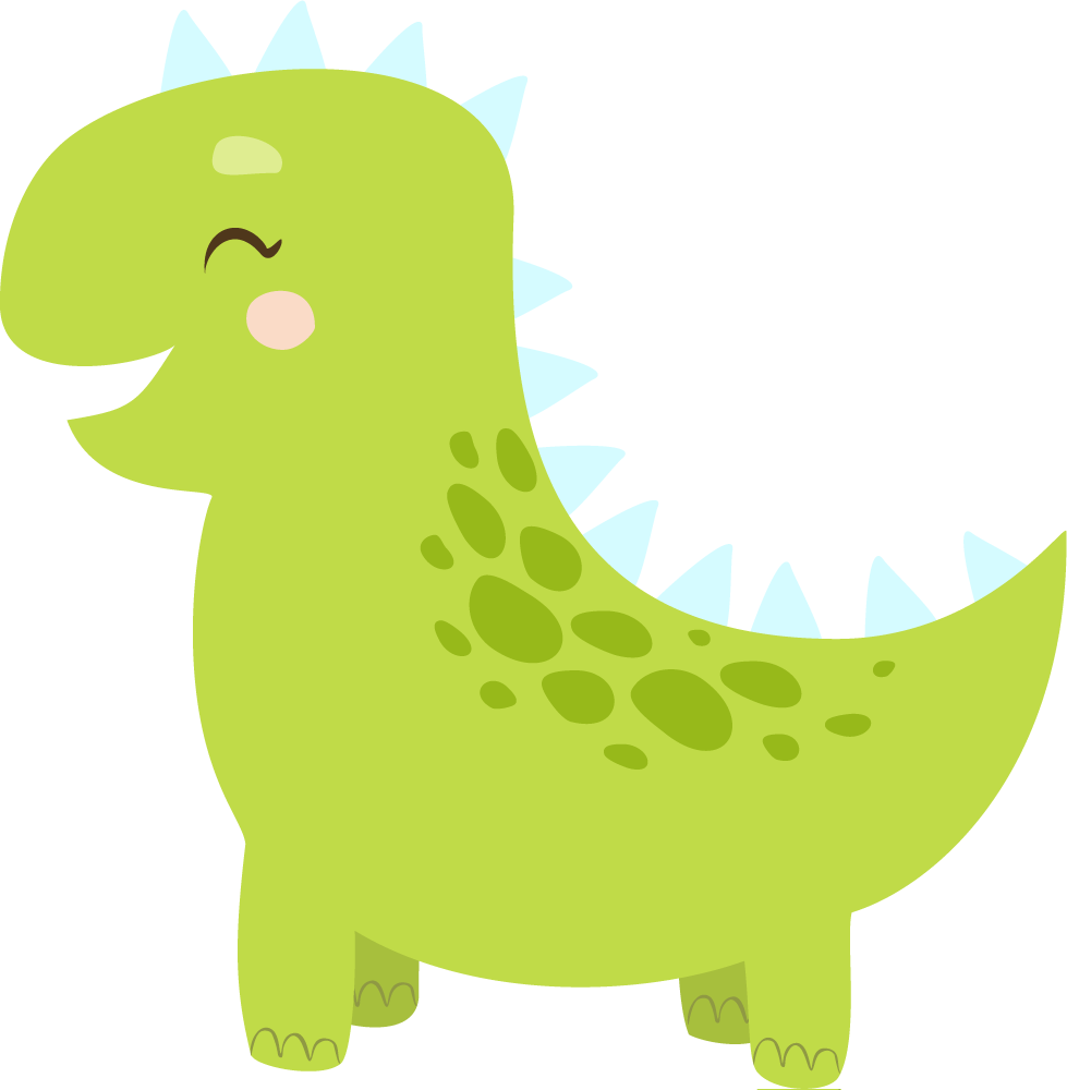 Happy dinosaur character animal vinyl rug - TenStickers
