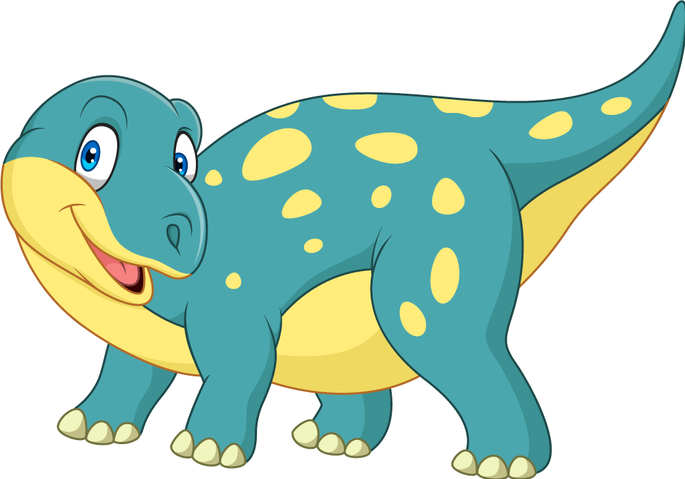 Animal vinyl rug joyful animated dinosaur - TenStickers