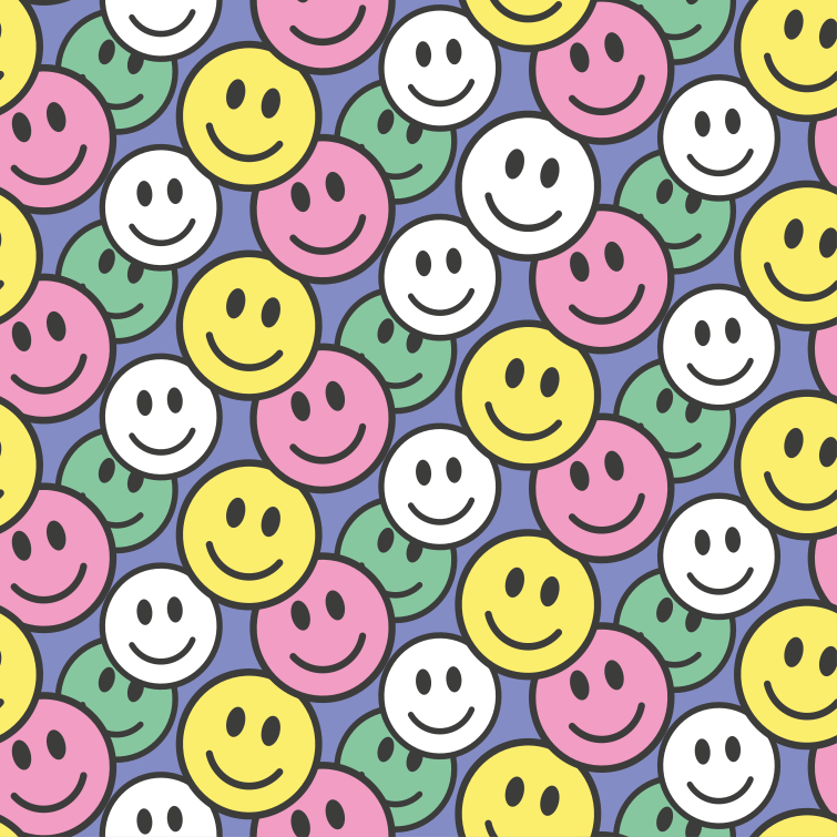 Animal vinyl rug with vibrant smile designs - TenStickers