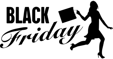 Black friday vinyl rug for woman shopping - TenStickers