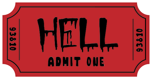 Halloween vinyl rug ticket to hell - TenStickers