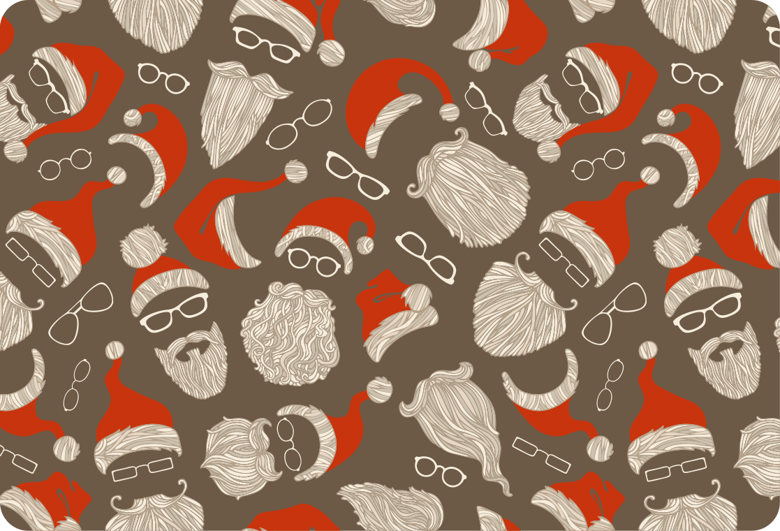 Christmas vinyl rug with vintage santa face design - TenStickers