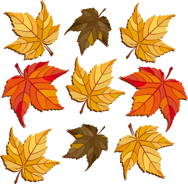 Floral vinyl rug in autumn leaves design - TenStickers