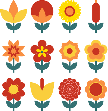 Floral vinyl rug summer flowers collection - TenStickers