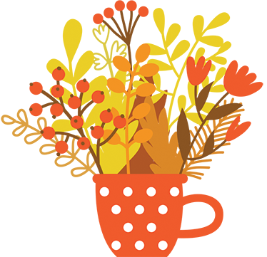 Floral vinyl rug autumn jar rug - TenStickers