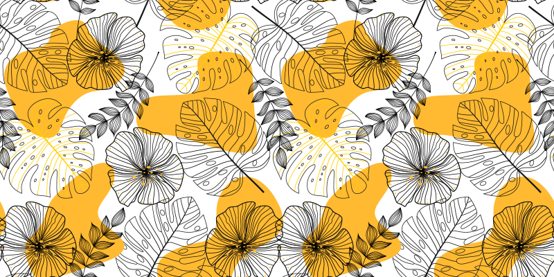 Floral vinyl rug with flower design storage unit - TenStickers