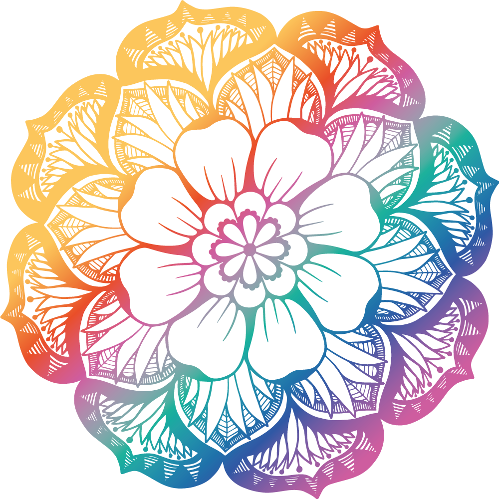 Floral vinyl rug in lively botanical design - TenStickers