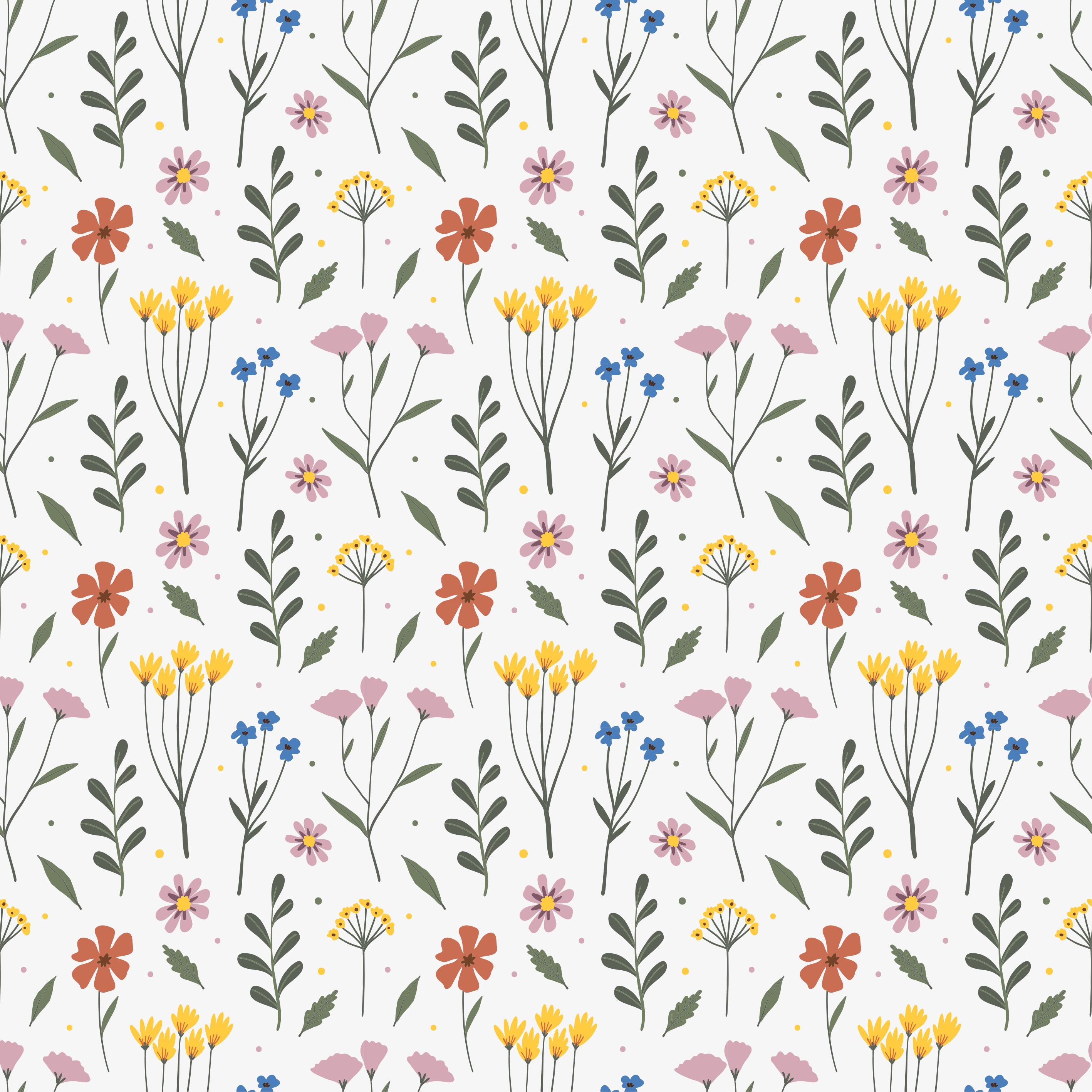 Floral vinyl rug with vibrant garden flower pattern - TenStickers