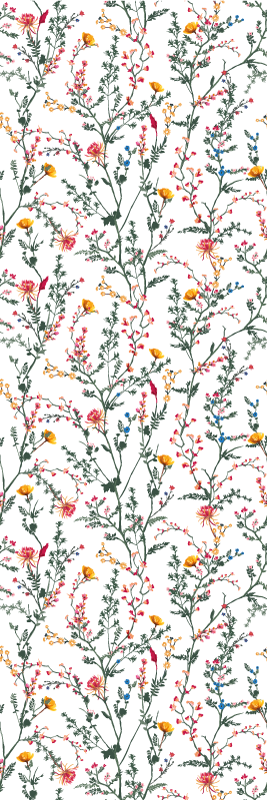 Floral vinyl rug in a sleek minimalist garden - TenStickers