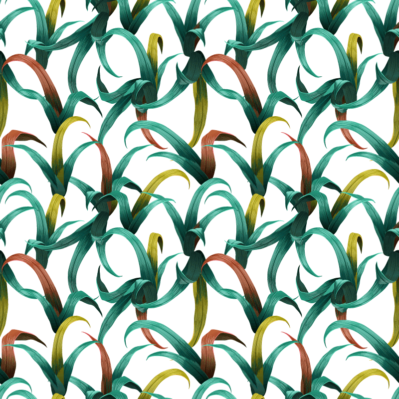 Floral vinyl rug with beautiful tropical plants design - TenStickers