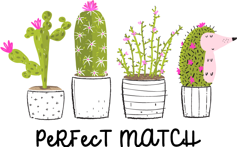 Flower rug ideal pair with cactuses - TenStickers