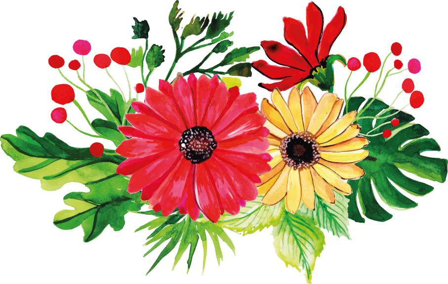 Floral vinyl rug with elegant horizontal design - TenStickers