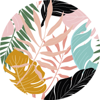 Floral vinyl rug with vibrant abstract blooms - TenStickers