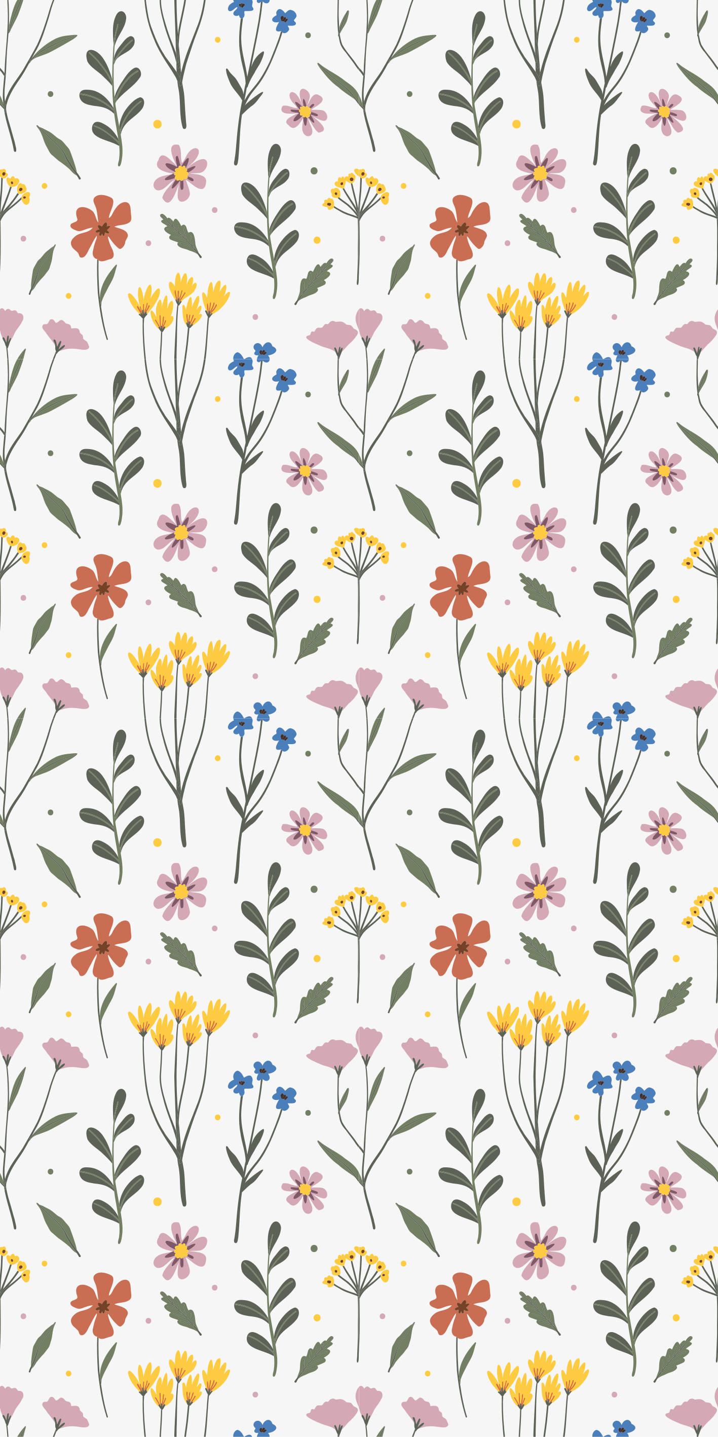 Floral vinyl rug with garden multicolor flower pattern - TenStickers