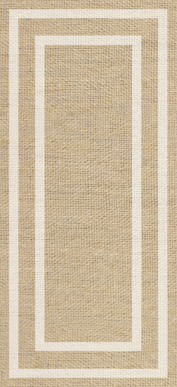 Minimal vinyl rug in natural woven tan texture - TenStickers
