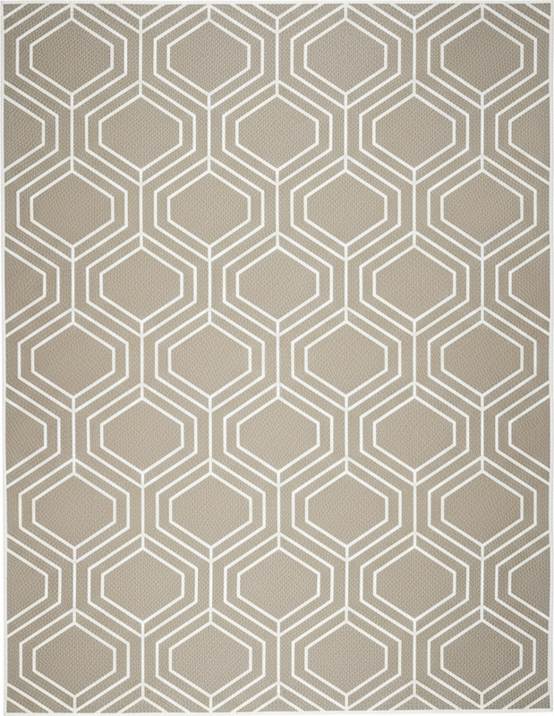 Geometric vinyl rug in honeycomb woven pattern - TenStickers