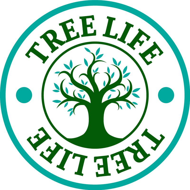 Floral vinyl rug tree of life green design - TenStickers