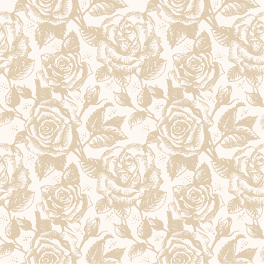Beige vintage roses dining room vinyl rug - TenStickers