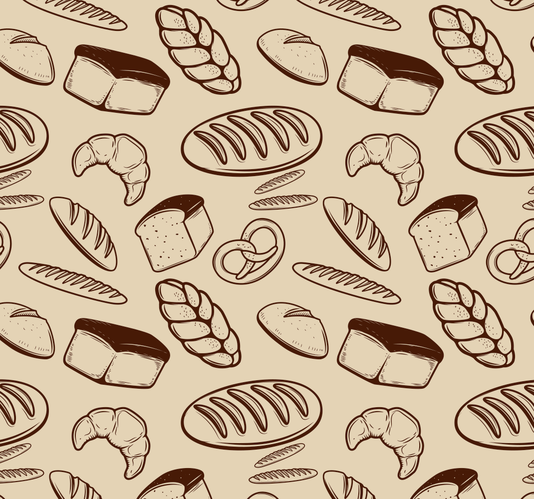 Kitchen vinyl rug bakery pattern seamless - TenStickers