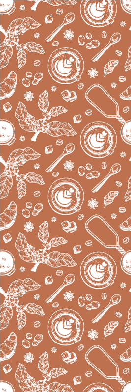 Kitchen vinyl rug coffee seamless design - TenStickers