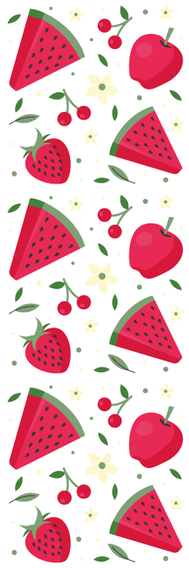 Kitchen vinyl rug with assorted fruit pattern - TenStickers