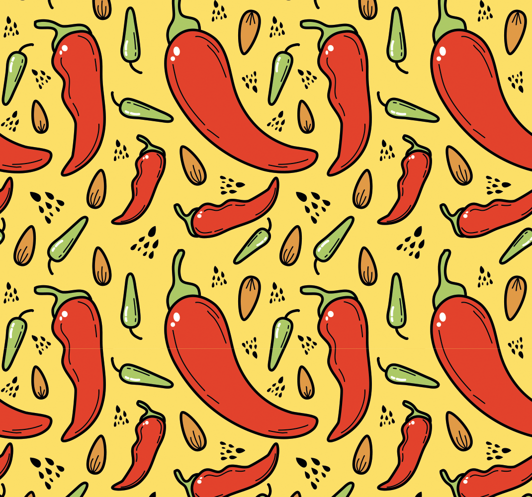Kitchen vinyl rug red and green hot chili design - TenStickers