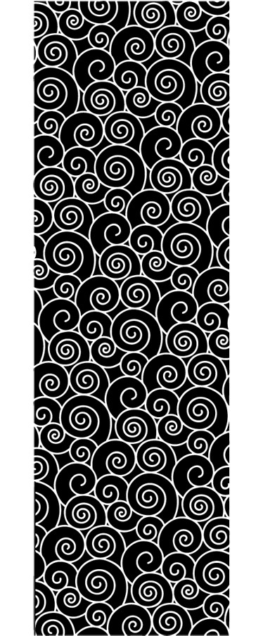 Circles and waves bathroom vinyl rug - TenStickers