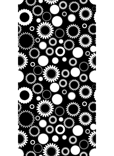 Black and white sunflowers bathroom vinyl rug - TenStickers