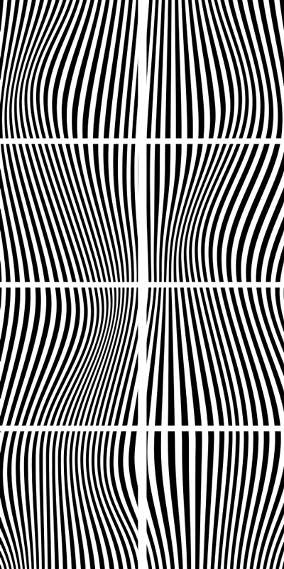 Bathroom vinyl rug with wave-patterned squares - TenStickers